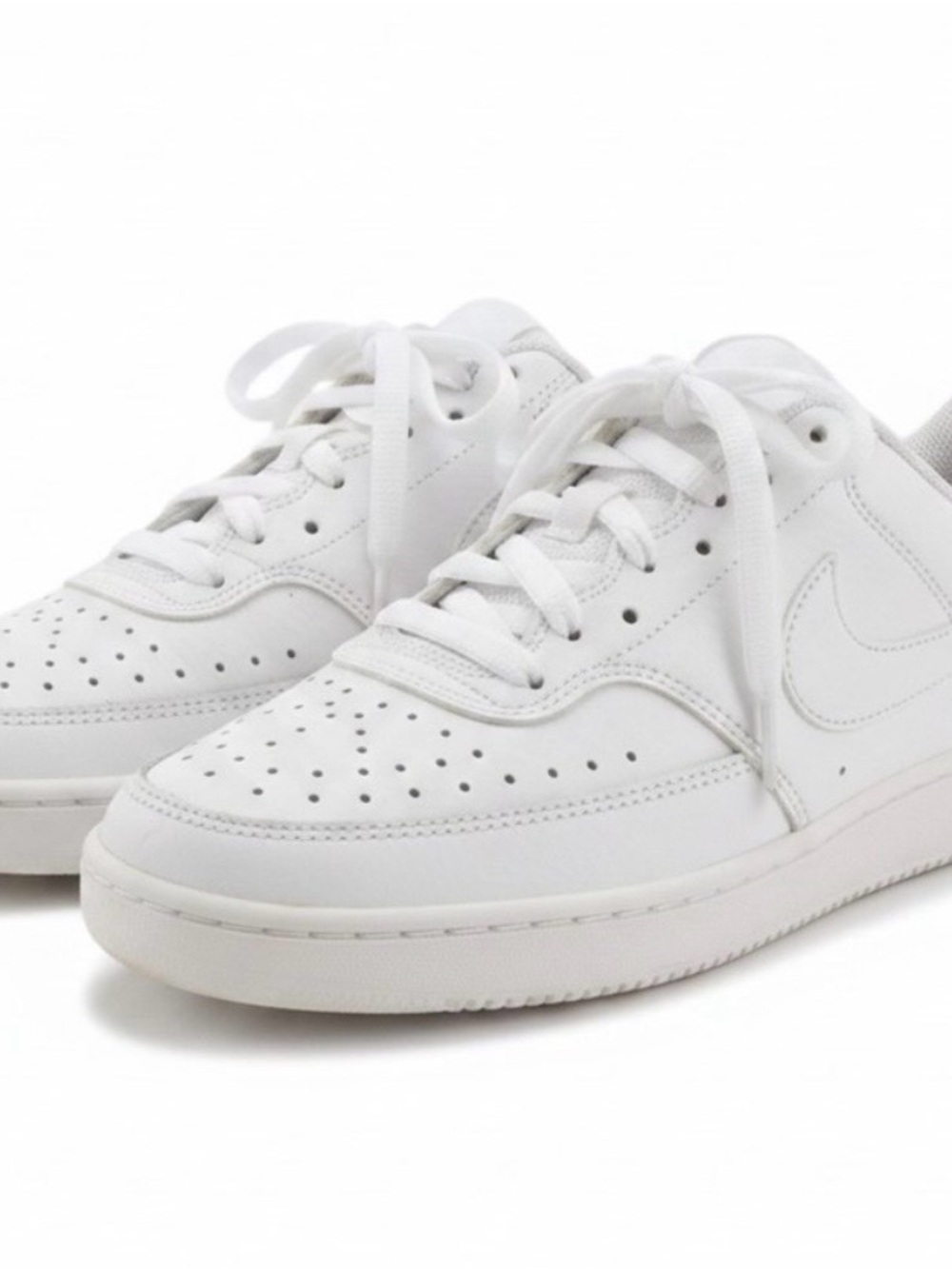 Nike White Leather Low-Top Sneakers
